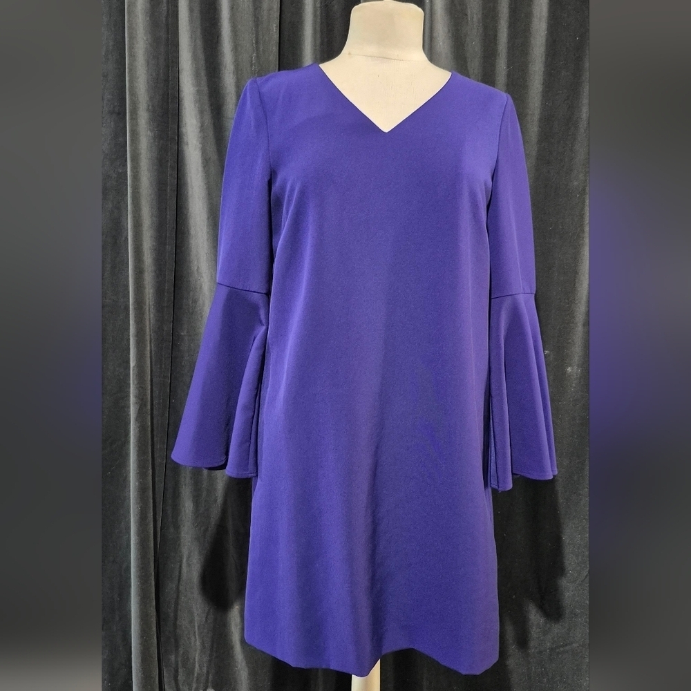 Tahari Women's Long Sleeve Dress in Rich Purple